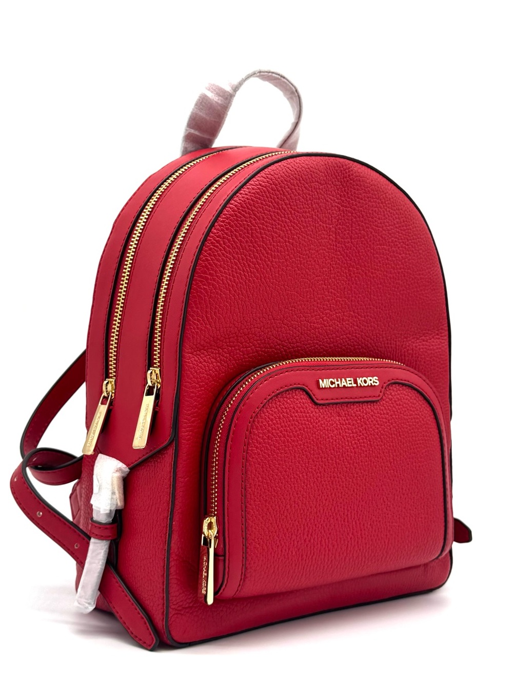 Michael Kors Jaycee Medium Signature Logo Backpack Bright Red - Picture 3 of 11
